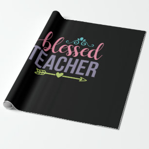 Teacher Art Blessed Teacher Wrapping Paper
