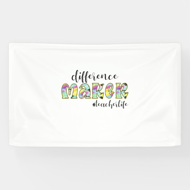 Teacher Art Difference Make Teacher Life Banner (Horizontal)