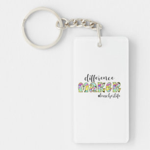 Teacher Art Difference Make Teacher Life Keychain