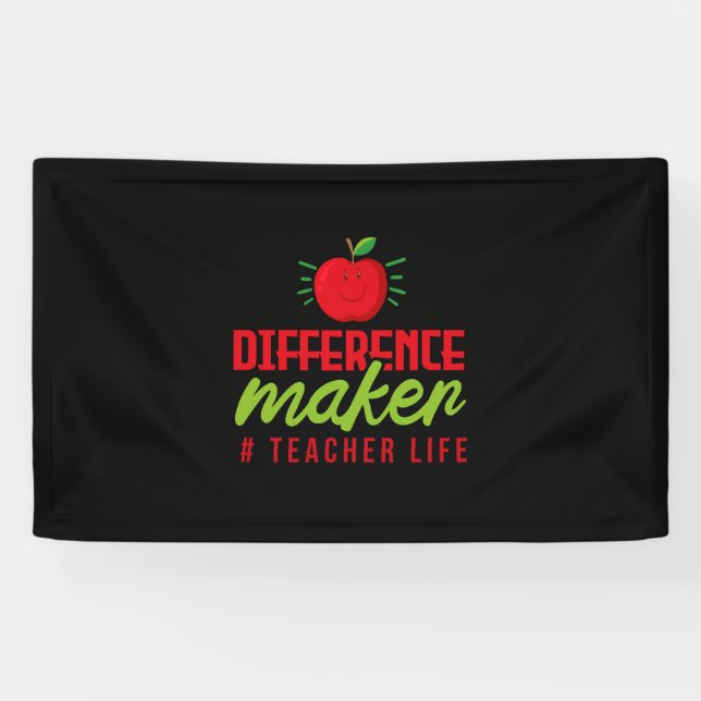 Teacher Art Difference Maker Teacher Life Banner (Horizontal)