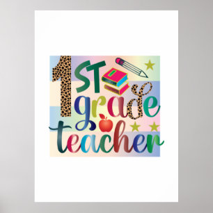 Teacher Art First Grade Teacher Poster