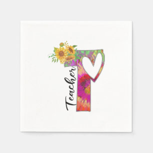Teacher Art Flower Teacher Napkin