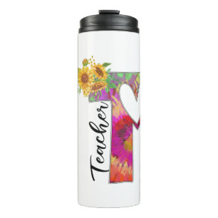Teacher Art Flower Teacher Thermal Tumbler