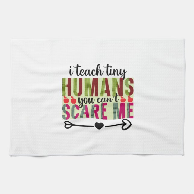 Teacher Art I Teach Tiny Humans Kitchen Towel (Horizontal)