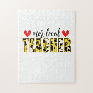 Teacher Art Most Loved Teacher Jigsaw Puzzle