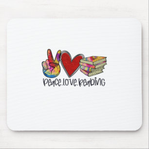 Teacher Art Peace Love Reading Mouse Pad