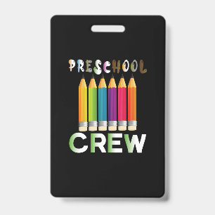Teacher Art Preschool Crew Teacher Badge