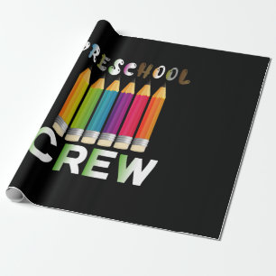 Teacher Art Preschool Crew Teacher Wrapping Paper