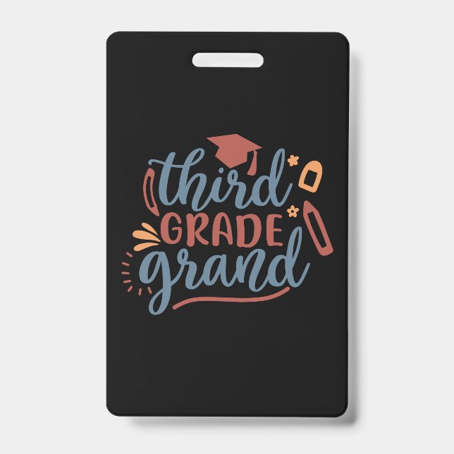 Teacher Art Third Grade Grand Badge (Front)