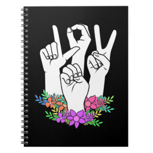 Teacher ASL Hand Sign Notebook