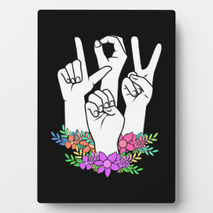 Teacher ASL Hand Sign Plaque