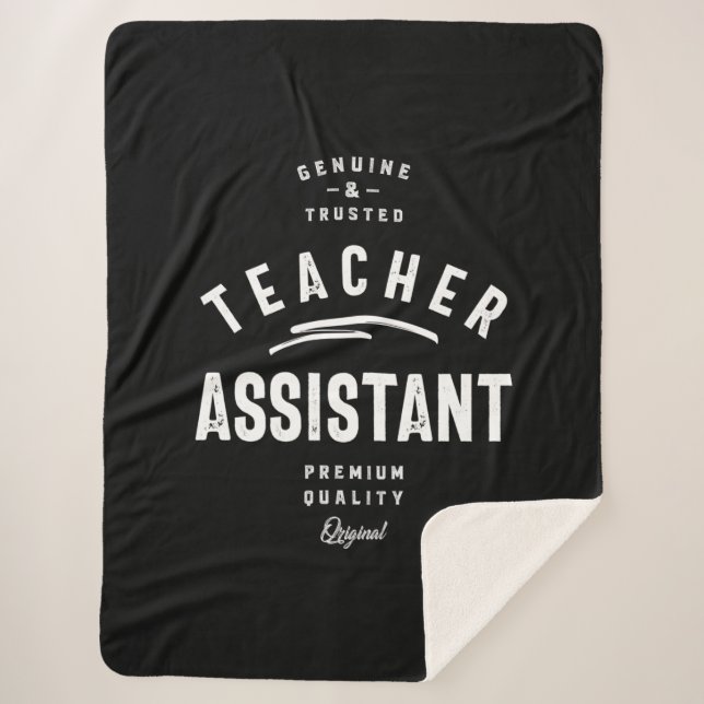 Teacher Assistant Job Title Gift Sherpa Blanket (Front)