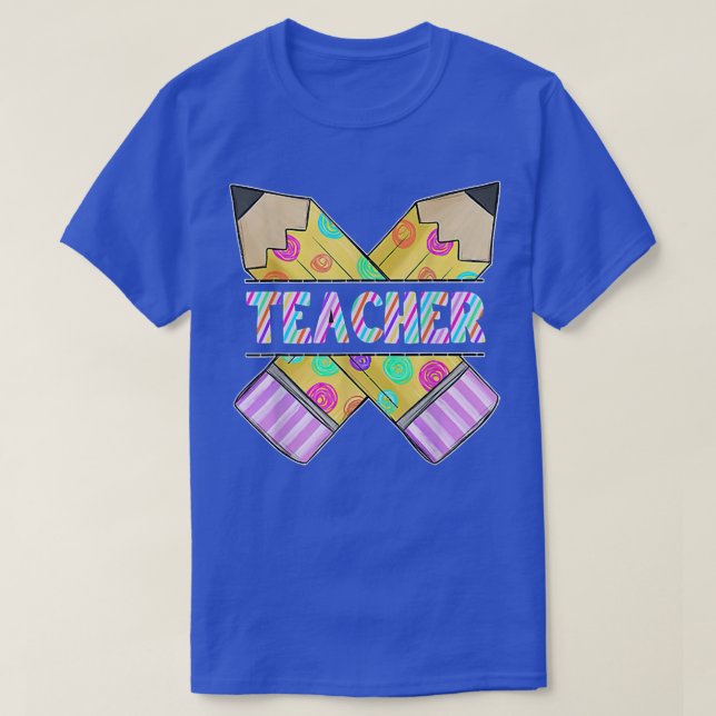 Teacher Back To School Happy First Day Of School  T-Shirt (Design Front)