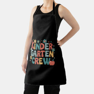 Teacher Back to School Kindergarten Crew Apron