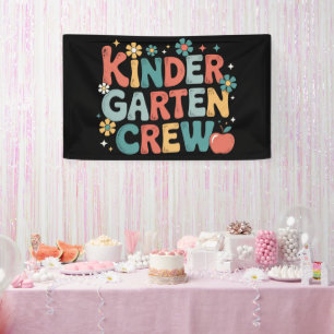 Teacher Back to School Kindergarten Crew Banner
