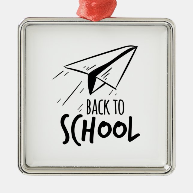 Teacher Back To School Metal Ornament (Front)