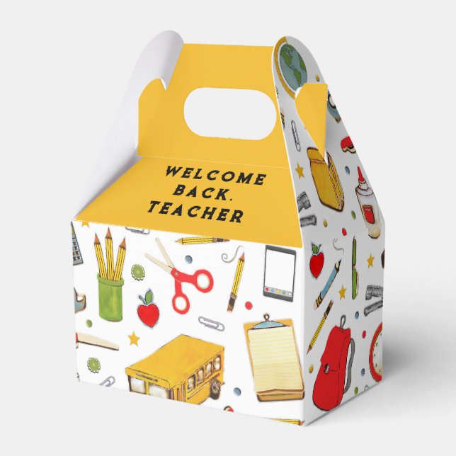 Teacher Back-to-school Welcome Favor Box (Front Side)
