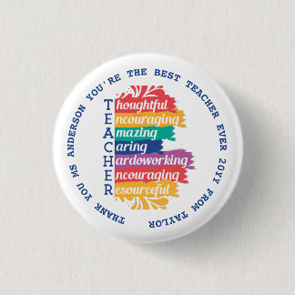 Teacher - BEST Quotes 1 Inch Round Button