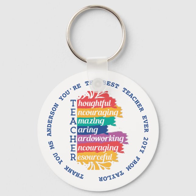 Teacher - BEST Quotes Keychain (Front)