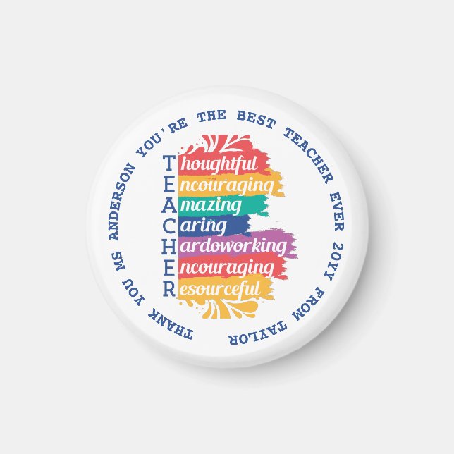 Teacher - BEST Quotes Magnet (Front)