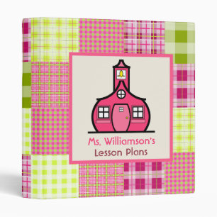 Teacher Binder - Madras Inspired Plaid