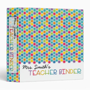 Teacher Binder - Rainbow Honeycomb