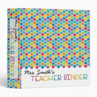 Teacher Binder - Rainbow Honeycomb