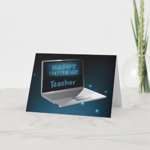 Teacher Birthday Computer, Technology, From Group, Card