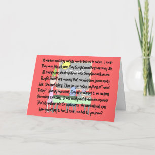 Teacher Birthday Story Art Gifts "Yellow Balloon" Card