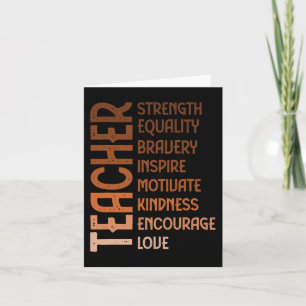 Teacher Black History Month Juneteenth Black Women Card