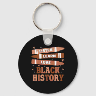 Teacher Black History Month Quote African American Keychain