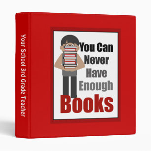 Teacher Book Lover Red Binder 1