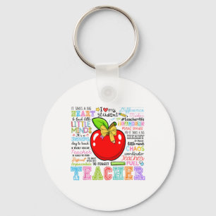 Teacher Bow Pencil Apple Funny Back To School Teac Keychain