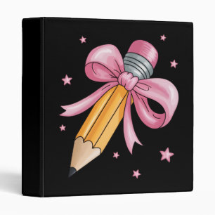 Teacher Bow Pencil Teaching Life Appreciation Gift Binder