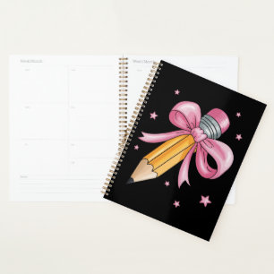 Teacher Bow Pencil Teaching Life Appreciation Gift Planner