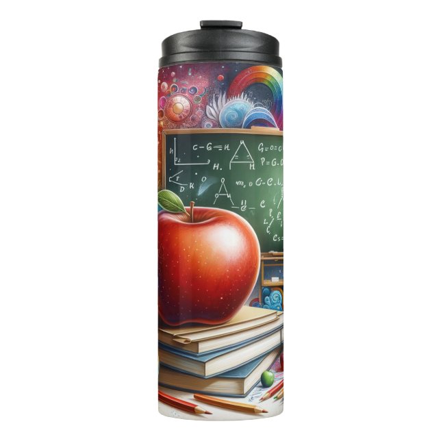 Teacher Bright Colourful School Thermal Tumbler (Front)
