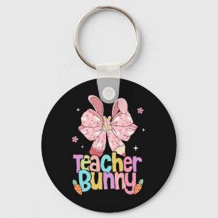 Teacher Bunny Bow Pencil Easter Days Resurrection  Keychain