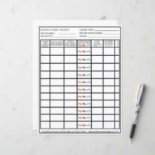 Teacher Bus Duty Driver Pickup Student List
