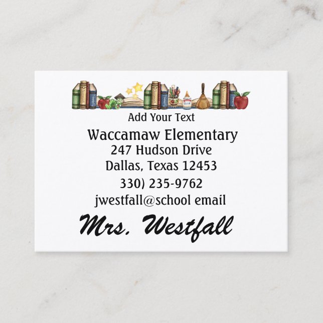 Teacher Business Card (Front)