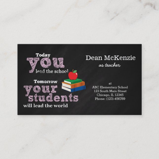 Teacher Business Card (Front)