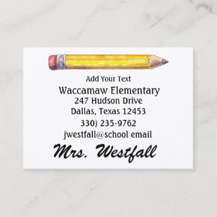 Teacher Business Card - See Reverse -  SRF