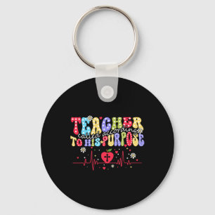 Teacher Called According To His Purpose Christian Keychain