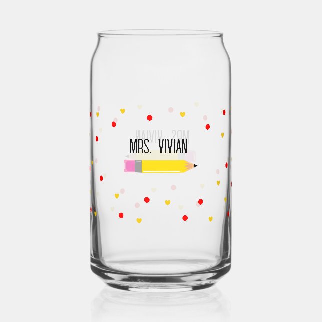 Teacher Can Glass Gift for Teacher (Front)