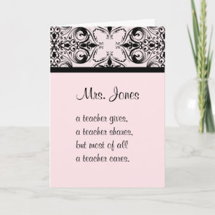 Teacher Cares Greeting Card