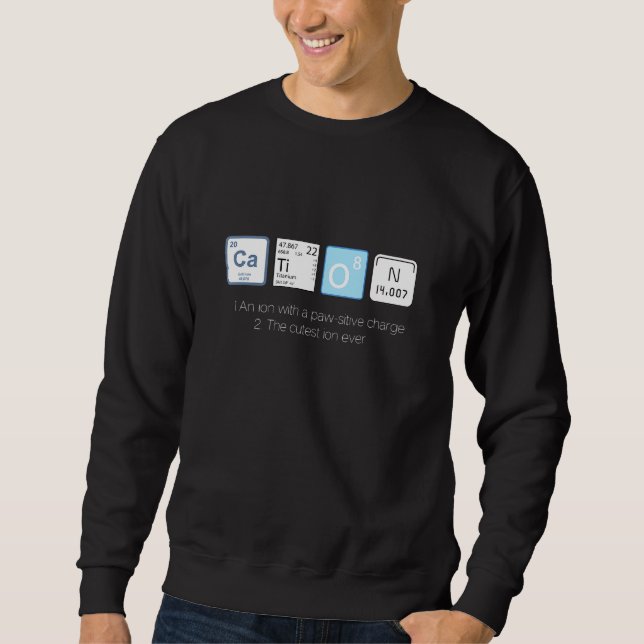 Teacher Cation Cute Science Sweatshirt (Front)
