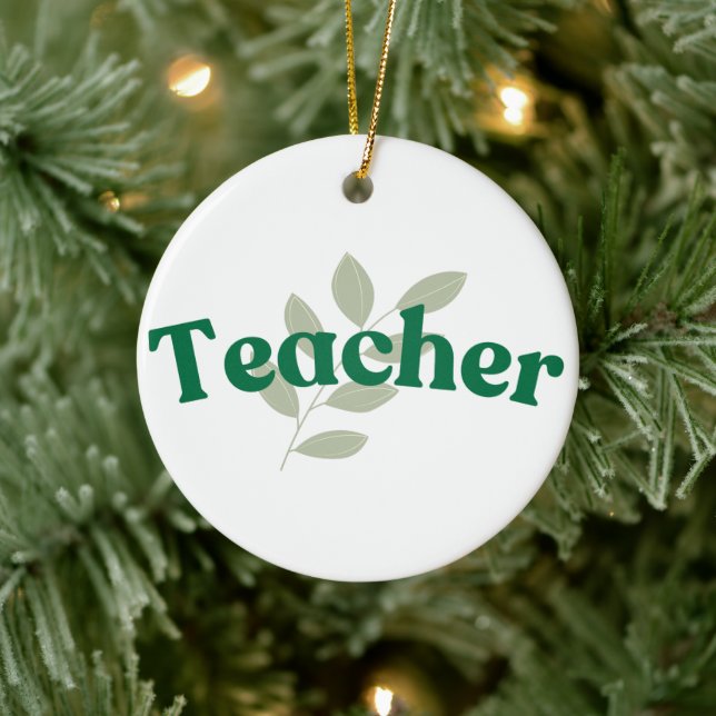 Teacher Ceramic Ornament (Tree)