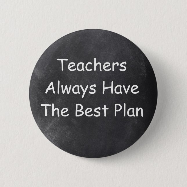 Teacher Chalkboard Design Gift Idea 2 Inch Round Button (Front)