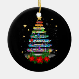Teacher Christmas Crayon Tree Light Decoration Stu