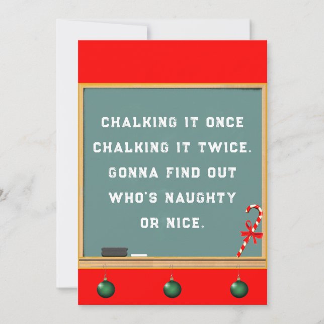Teacher Christmas Holiday Thank You Card (Front)