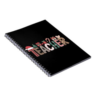 Teacher Christmas Life Teach Love Inspirational Notebook